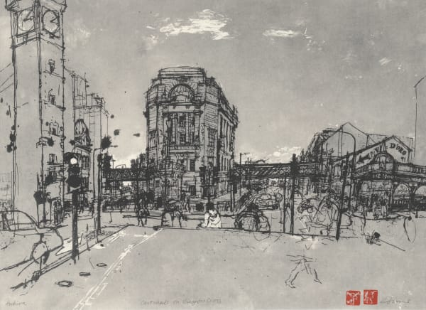 Kate Downie, Cartwheels on Glasgow Cross, 2022