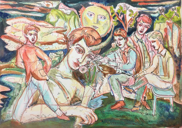 Adrian Wiszniewski, Satyrical Piece, 1987 + 2017