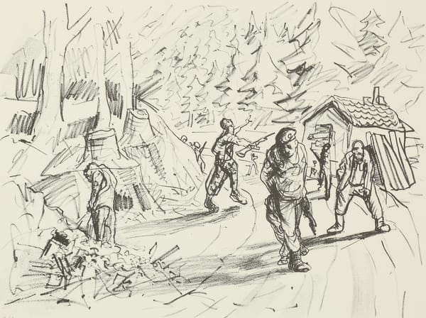 Peter Howson, Forest Checkpoint, 1994