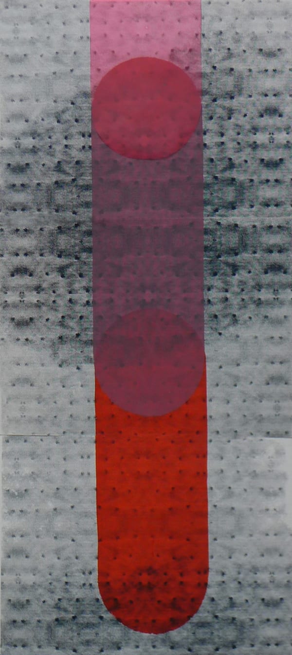 Consuelo Servan, Mandarin Red, Dust & Fluorescent Pink, 2021