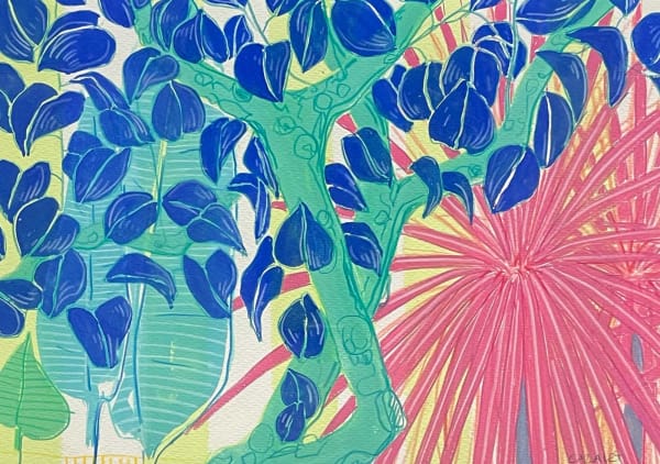 Catherine Cazalet, Green Tree, Blue Leaves