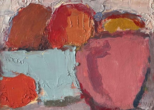 Michael Weller, Pink Cup and Blue Bowl with Apples and Tangerine, 23rd May