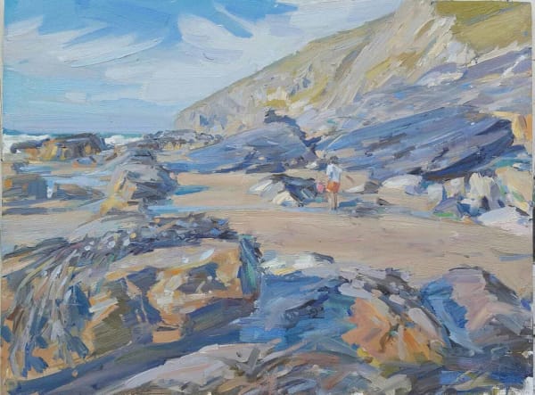 Tom Hoar, Mussel Picking at Tregardock Beach