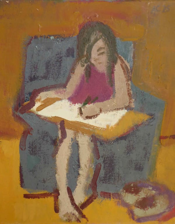 Alex Cree, Young Girl Drawing