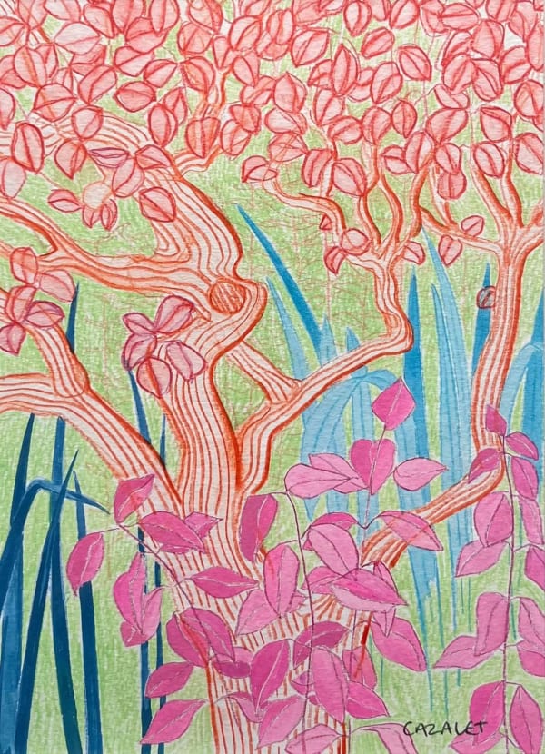 Catherine Cazalet, Tree with Orange Leaves