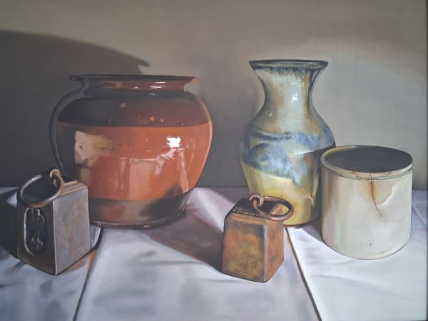 Jane Cruickshank, Still life with Weights