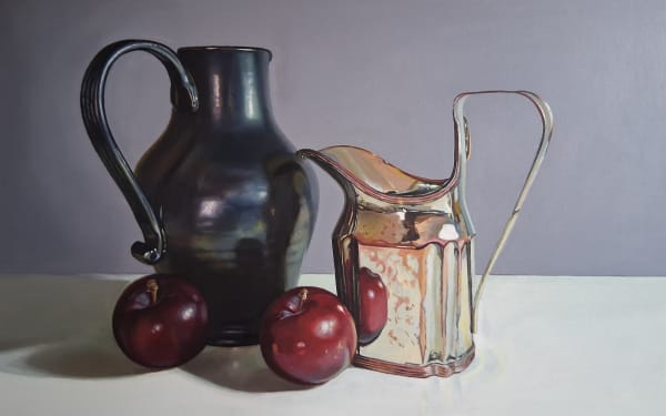 Jane Cruickshank, Black and Silver with Plums