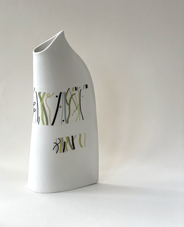 Carol Sinclair, After The Storm - Tall White & Green Bottle II