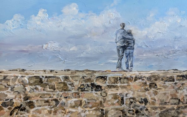 Allison Young, Two Together (on the Harbour wall North Berwick)