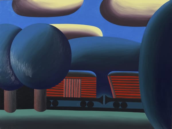 Oleg Khvostov RAILWAI LANDSCAPE • ЖЕЛЕЗНОДОРОЖНЫЙ ПЕЙЗАЖ, 2015 canvas, oil холст, масло 120 x 160 cm 47 1/4 x 63 in