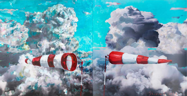 Dmitry Shorin and Andrey Dvin, DIRECTIO VENTI (diptych), 2023