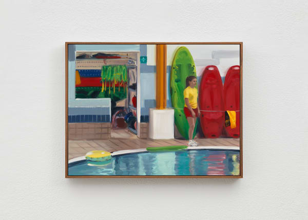 Caroline Walker Session Finish, 2024 Oil on board, framed 43.8 x 56.8 cm | 17 1/4 x 22 3/8 in