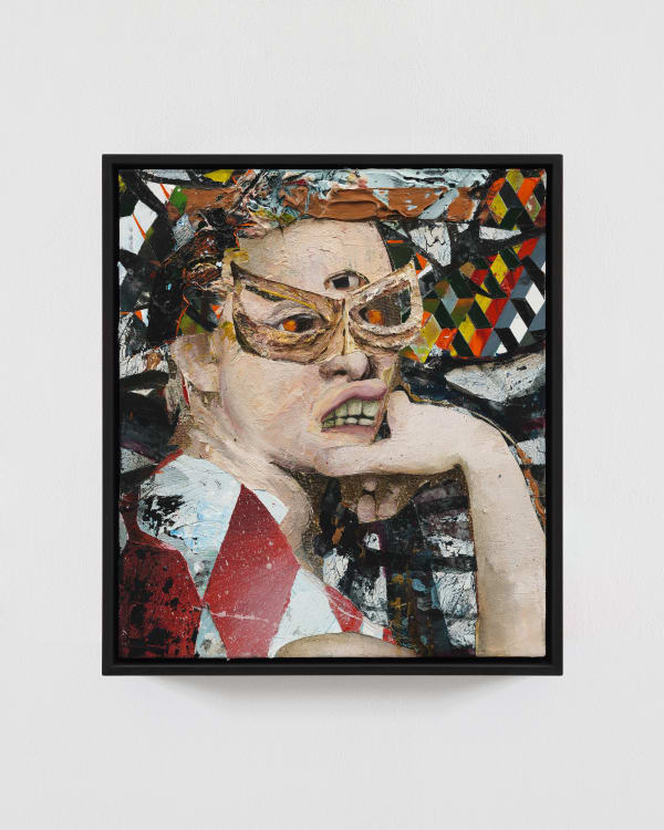 Tjebbe Beekman Epifyse, 2024-2025 Acrylic, acrylic emulsions and grit on canvas mounted to wood panel, framed 42.5 x 38 x 6.5 cm | 16 3/4 x 15 x 2 1/2 in