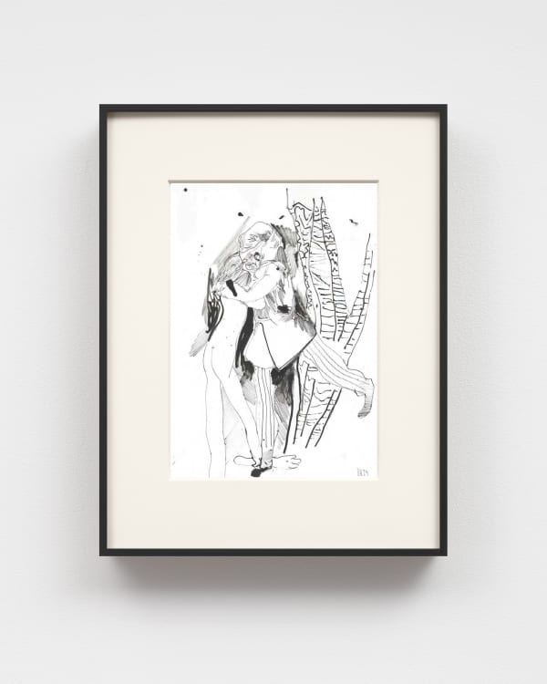 Daniel Richter Untitled, 2024 Pen and ink on paper, framed 58 x 46 cm | 22 7/8 x 18 1/8 in