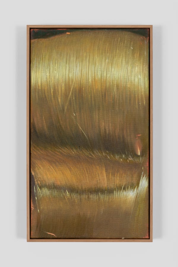 oil painting depicting shiny yellow hair