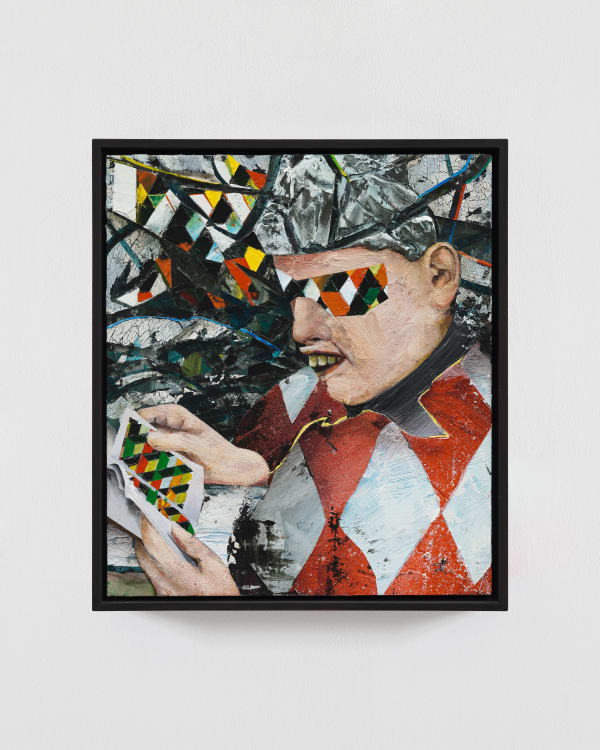 Tjebbe Beekman Visueel, 2024-2025 Acrylic, acrylic emulsions and grit on canvas mounted to wood panel, framed 42.5 x 38 x 6.5 cm | 16 3/4 x 15 x 2 1/2 in