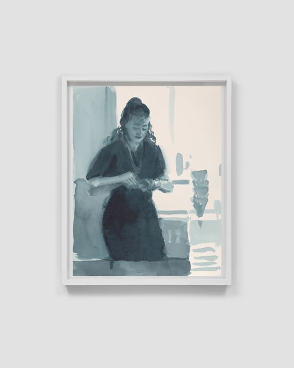 Caroline Walker Scoops 1, 2024 Ink on paper, framed 53.7 x 43.7 cm | 21 1/8 x 17 1/4 in