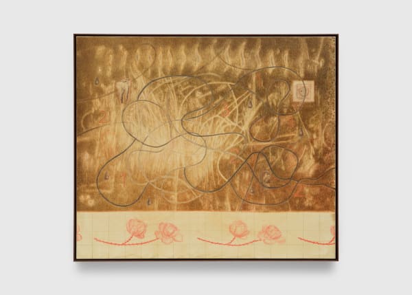 Rafał Topolewski On and Off, 2025 Oil on linen, framed 92 x 107.5 cm | 36 1/4 x 42 3/8 in