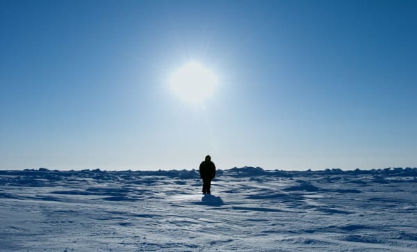 Guido van der Werve, Nummer negen, the day I didn't turn with the world (video still), 2007