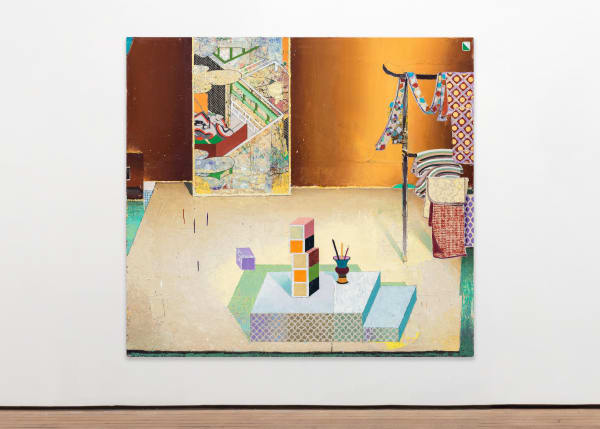 Matthias Weischer Podium, 2022 Oil on canvas 188 x 205 cm | 74 x 80 3/4 in