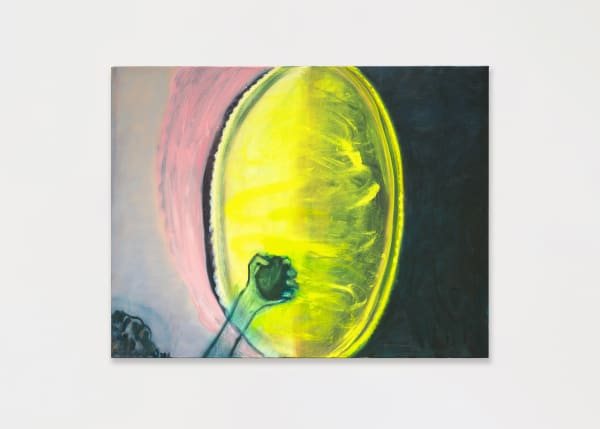 Rosalind Nashashibi The Living Thread, 2025 Oil on linen 85 x 110 cm | 33 1/2 x 43 1/4 in