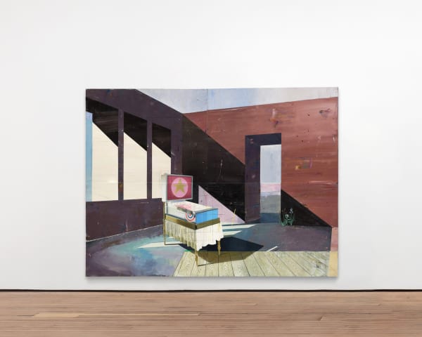 Matthias Weischer Automat, 2004 Oil on canvas, four parts 280 x 360 cm | 110 1/4 x 141 3/4 in