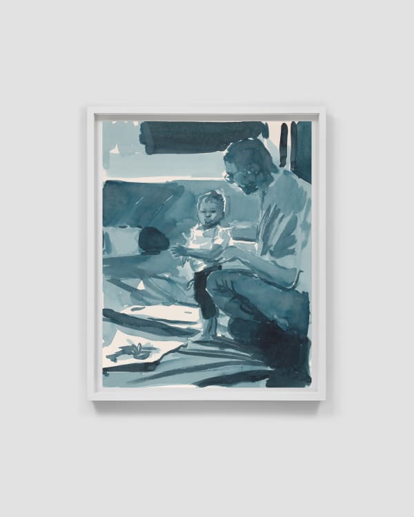 Caroline Walker Laurie at Messy Play, 2024 Ink on paper, framed 53.7 x 43.7 cm | 21 1/8 x 17 1/4 in