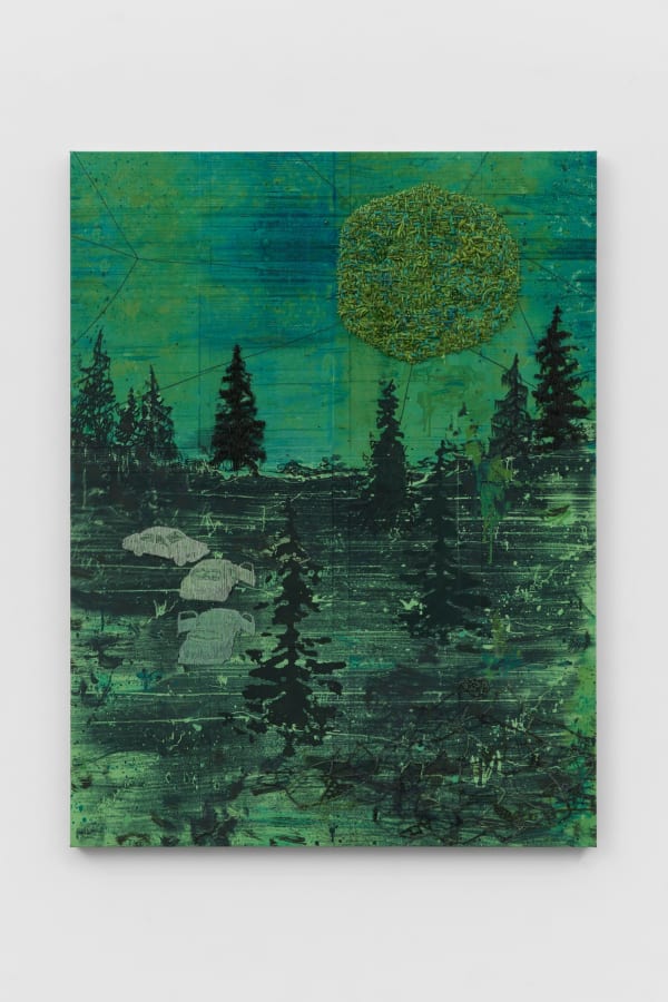 Michael Raedecker, outland, 2022