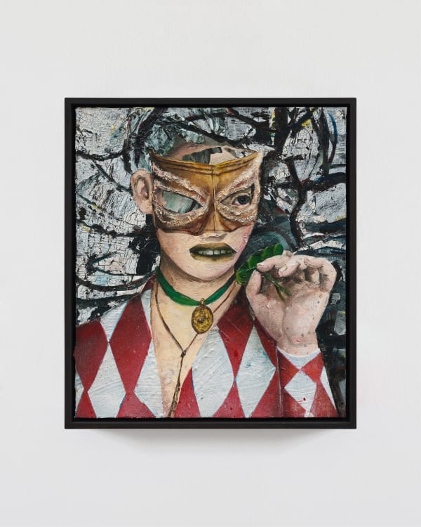 Tjebbe Beekman Olfactoir, 2025 Acrylic, acrylic emulsions and grit on canvas mounted to wood panel, framed 42.5 x 38 x 6.5 cm | 16 3/4 x 15 x 2 1/2 in