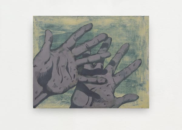 Arturo Kameya El que paga con lo que no tiene, 2024 Acrylic and clay powder on wood 27.5 x 34 cm | 10 7/8 x 13 3/8 in