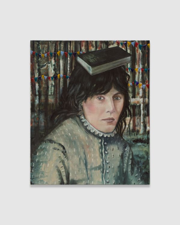 Ian Hartshorne Woman With a Book, 2025 Oil on canvas 47 x 38 cm | 18 1/2 x 15 in