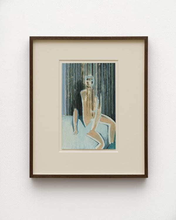 Jonathan Wateridge Figure on Bed II, 2023 Oil on paper, framed 42 x 35 cm | 16 1/2 x 13 3/4 in