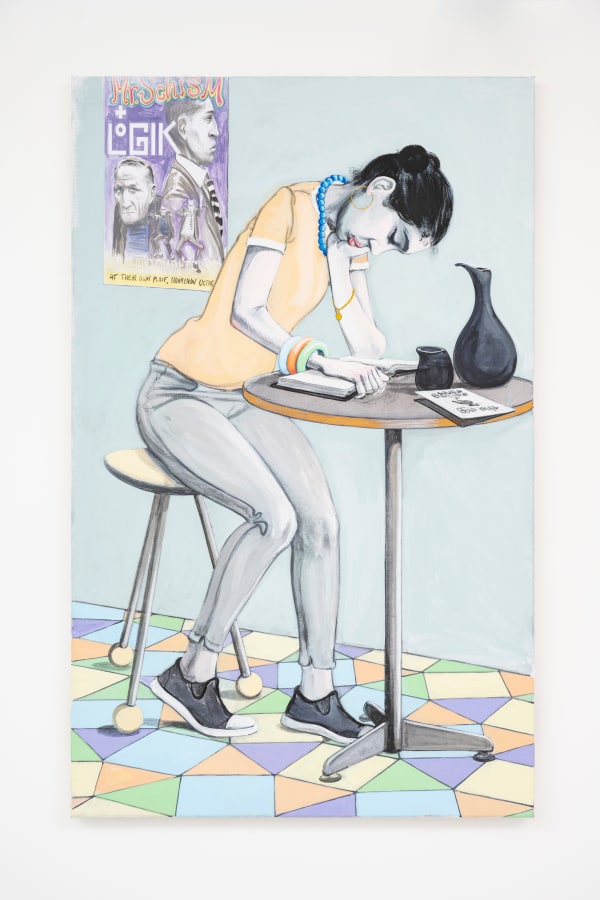 Charles Avery, Untitled (Woman Reading, The Egg Eating Egret), 2023