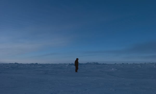 Guido van der Werve, Nummer negen, the day I didn't turn with the world (video still), 2007