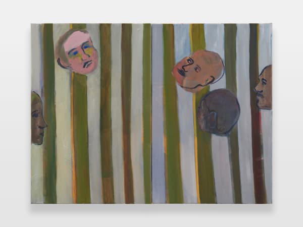 Rosalind Nashashibi The Loss of Pan-Arabism, 2023 Oil on canvas, diptych 90 x 120 cm | 35 2/5 x 47 in