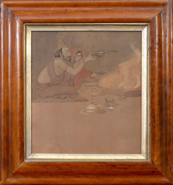 Attributed to Kshitindranath Majumdar, Puja, Circa 1910