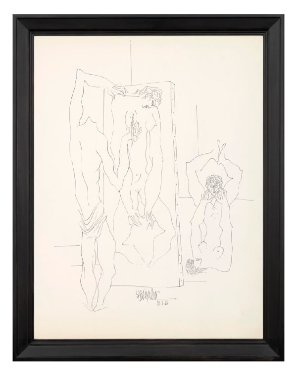Syed Sadequain, Artist and the Model VII, 1966