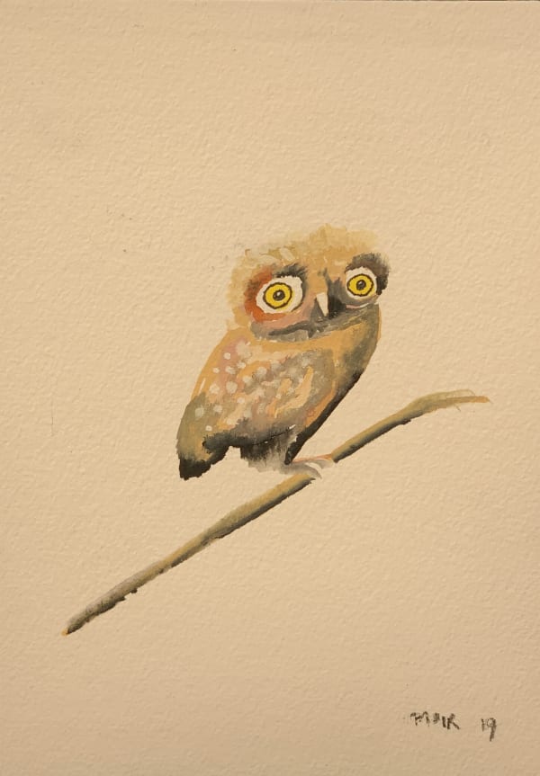 Jim Moir, Bird (Owl on Branch), 2019