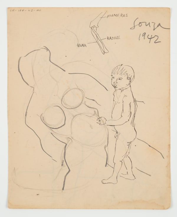 Francis Newton Souza, Untitled (Composition with Boy), 1942