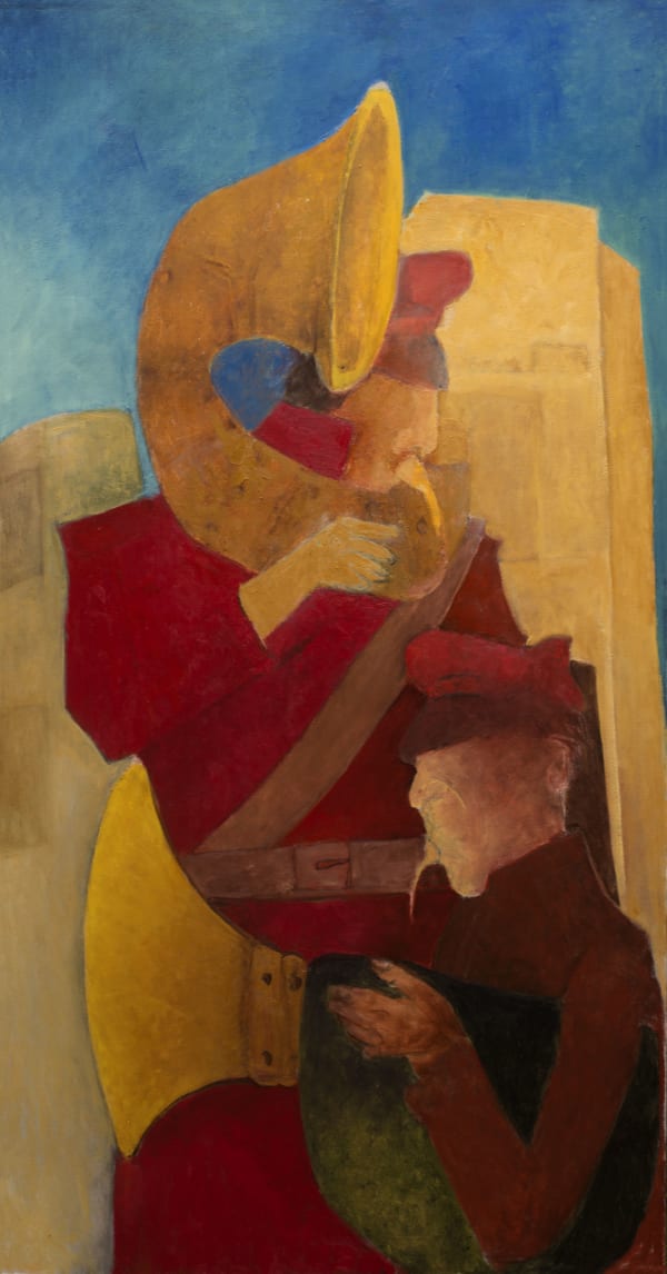 Krishen Khanna, Untitled (Bandwallas in the city), 2019