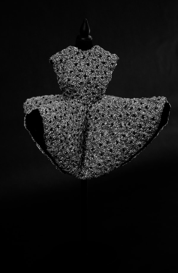 Bushra Waqas Khan b. 1986Sub Rosa, 2021 Organza, Silk and Swarovski Crystal height 24 cm height 9 1/2 in width variable