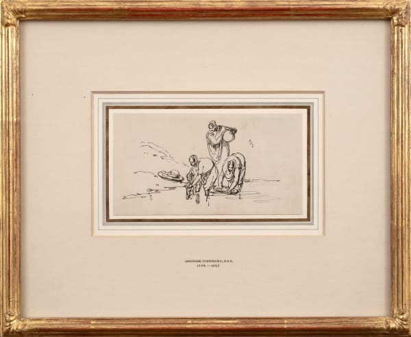 George Chinnery 1774-1852Three Figures by the Water, Circa 1810-20 Pen and ink on paper 11.4 x 19.1 cm 4 1/2 x 7 1/2 in