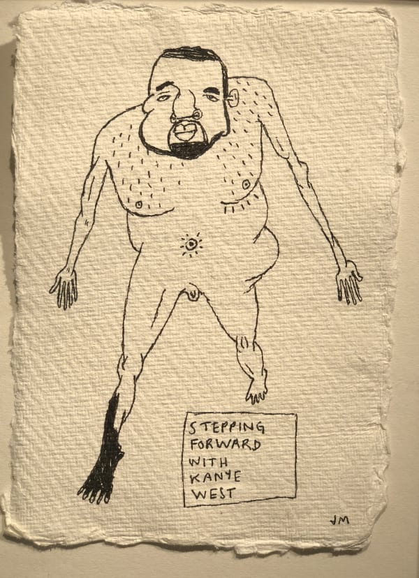 Jim Moir Kanye West, 2018 Ink on paper 15.5 x 11 cm