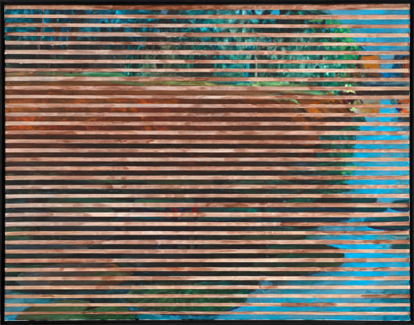 Chandraguptha Thenuwara b. 1960BLINDS: Waterbody, 2021 Signed and dated lower right Acrylic on canvas 70 x 90 cm 27 1/2 x 35 3/8 in