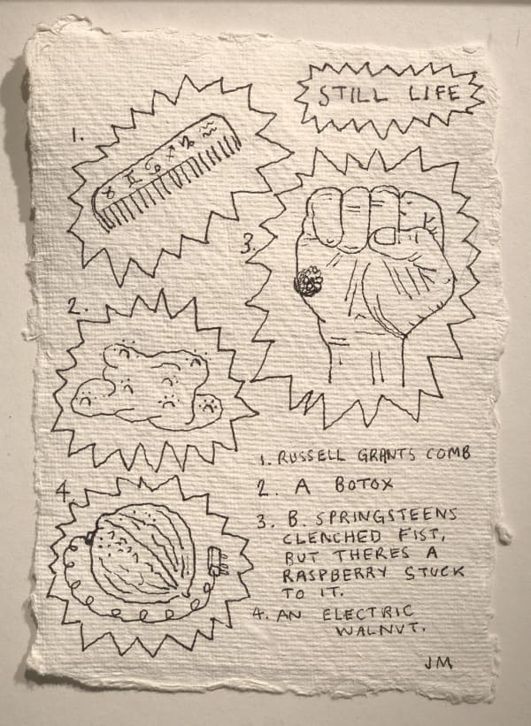 Jim Moir Still Life with Botox, 2018 Ink on paper 15.5 x 11 cm