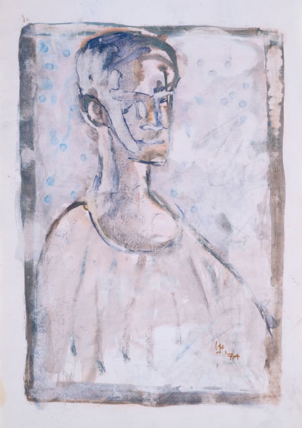 Ivan Peries, Untitled (Head of a Man), 1974