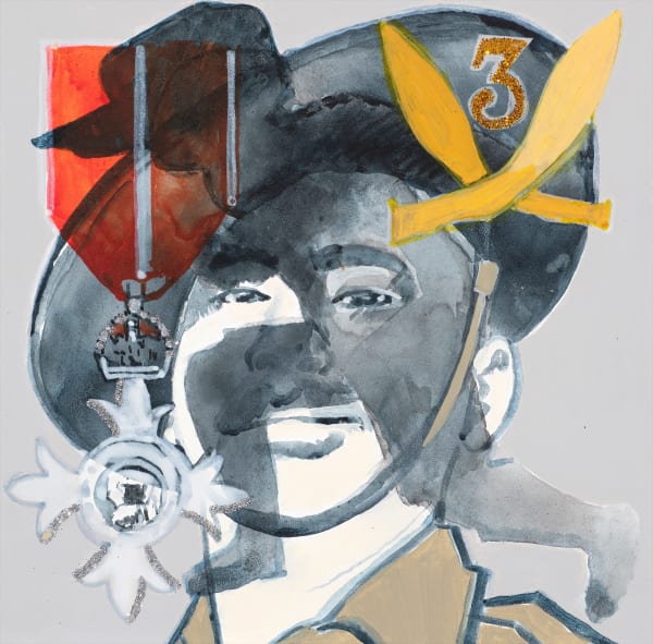 Angeli Sowani Subhedar Dahn Suba, 2022 Acrylic on gesso board 20 x 20 cm 7 7/8 x 7 7/8 in