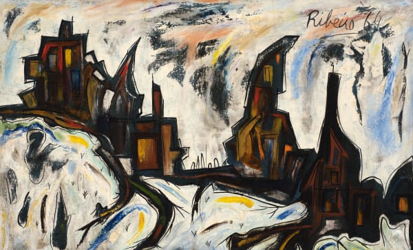 Lancelot Ribeiro 1933-2011Untitled (White Landscape), 1964 Oil on canvas Signed and dated upper right 64.8 x 104.1 cm 25 1/2 x 41 in