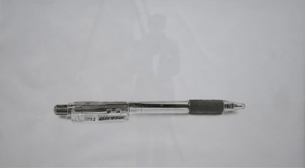 Mahboub Jokhio b. 1992Red pen, 2017 Charcoal on paper 94 x 152.4 cm 37 x 60 in