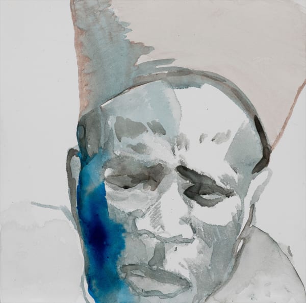 Angeli Sowani Unknown African Soldier , 2022 Acrylic on gesso board 20 x 20 cm 7 7/8 x 7 7/8 in